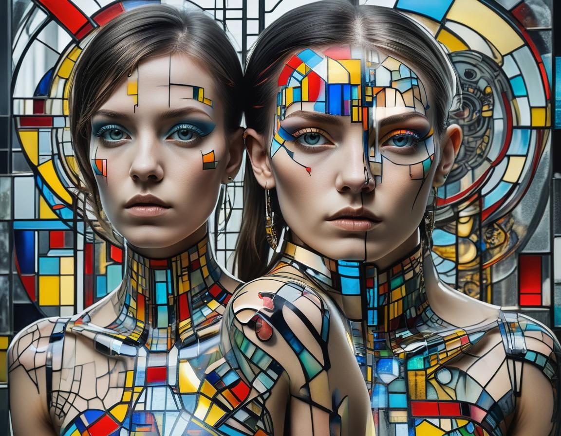 Stained Glass Image of Future Women