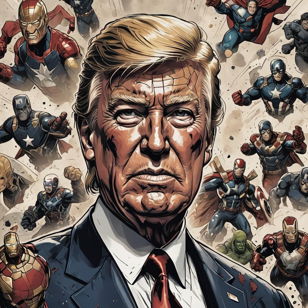 Donald Trump  as marvel design
