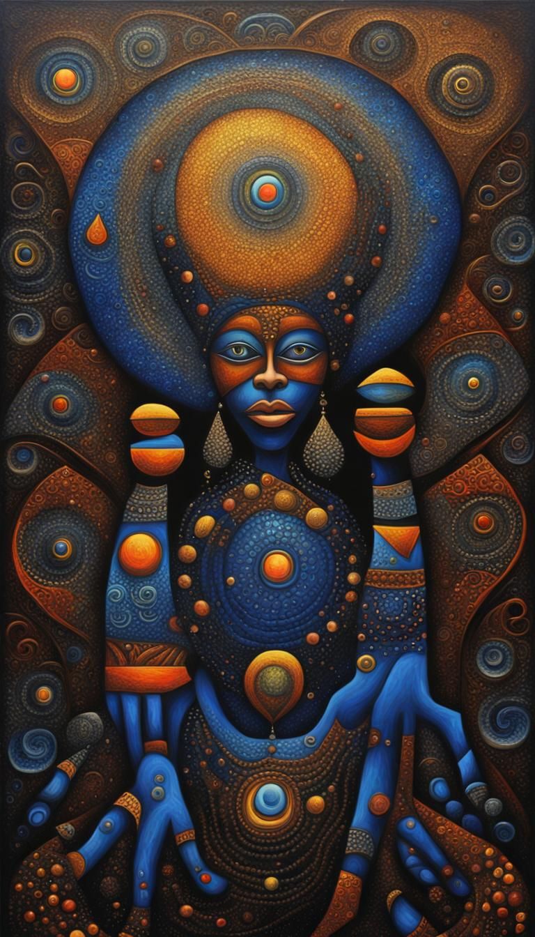 Creative Nonsense in African Naive Art Style