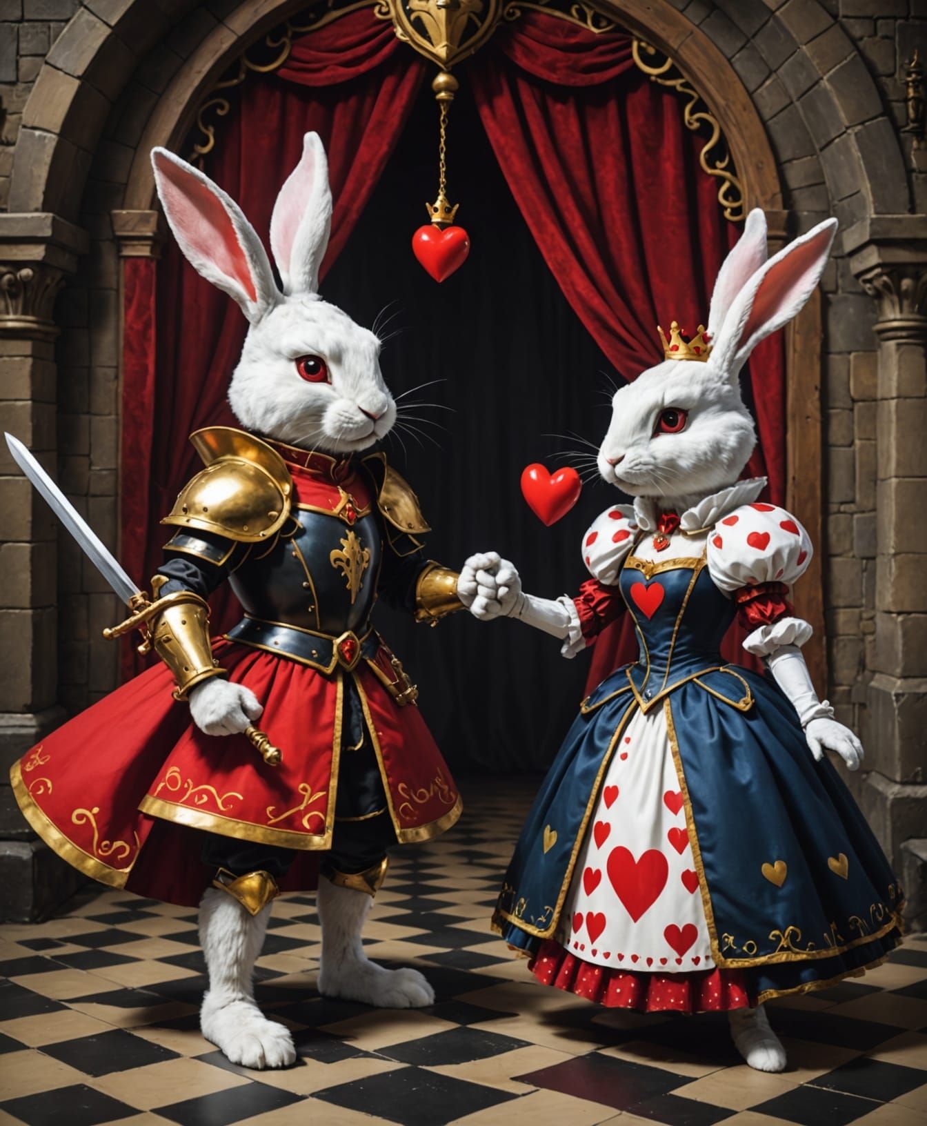 Bunny Knight Defeats Evil Queen of Hearts