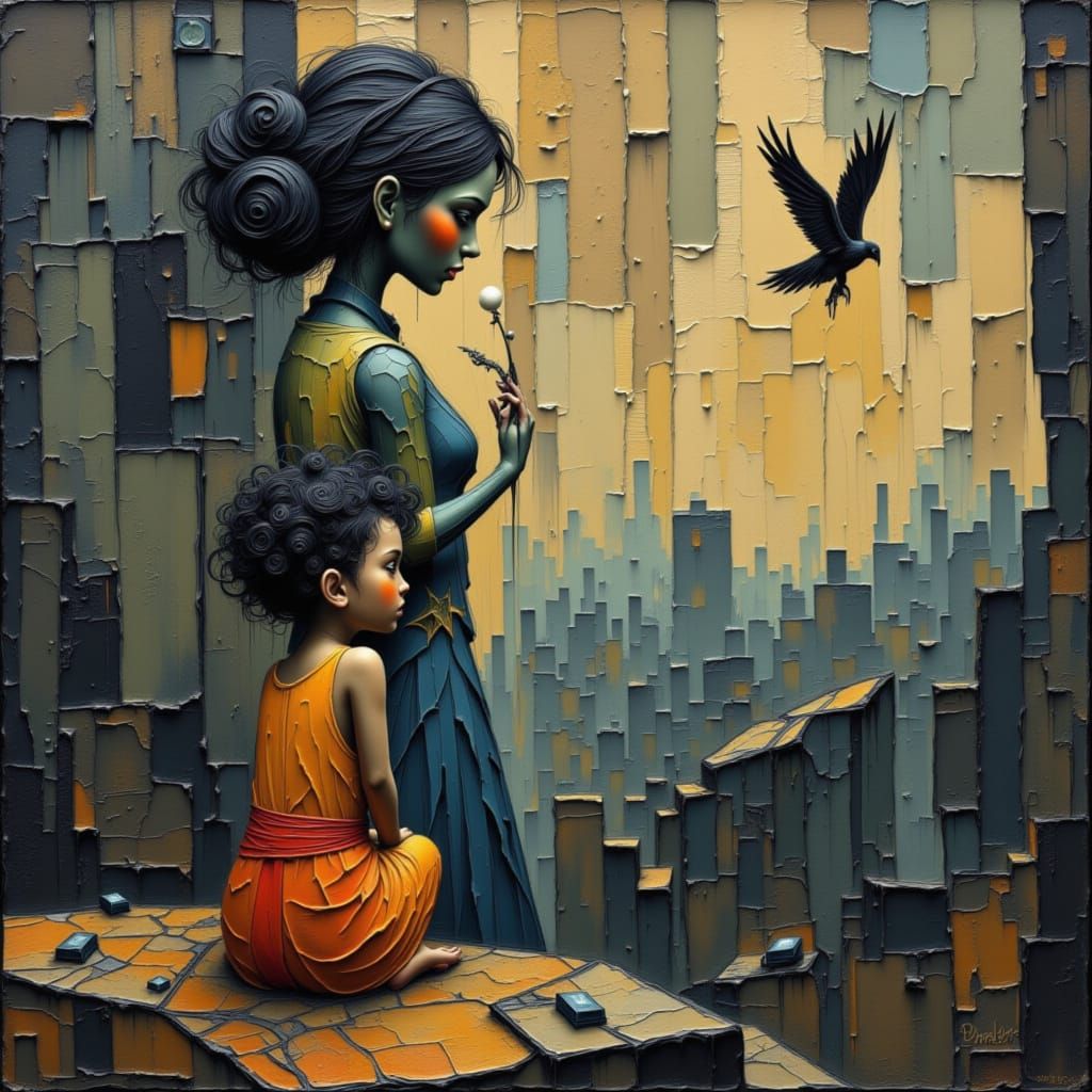 Ethereal Portrait with Flux Wings