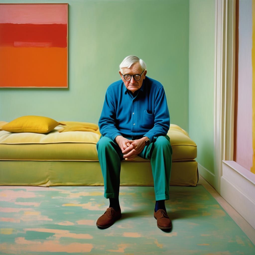 Abstract Father Image in Rothko-Inspired Style