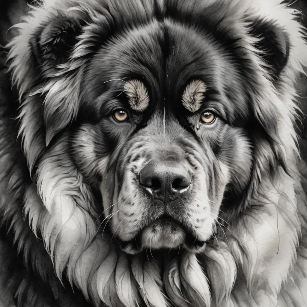 Tibetan mastiff Black