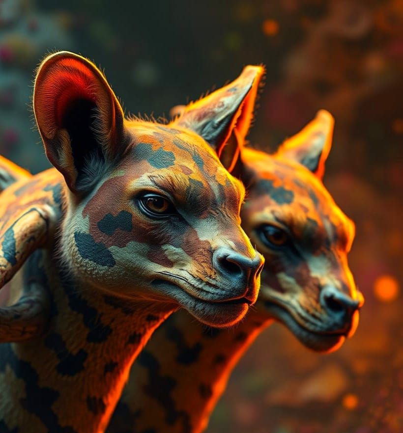 Hyperrealistic Camouflage Animals in Vibrant Colors