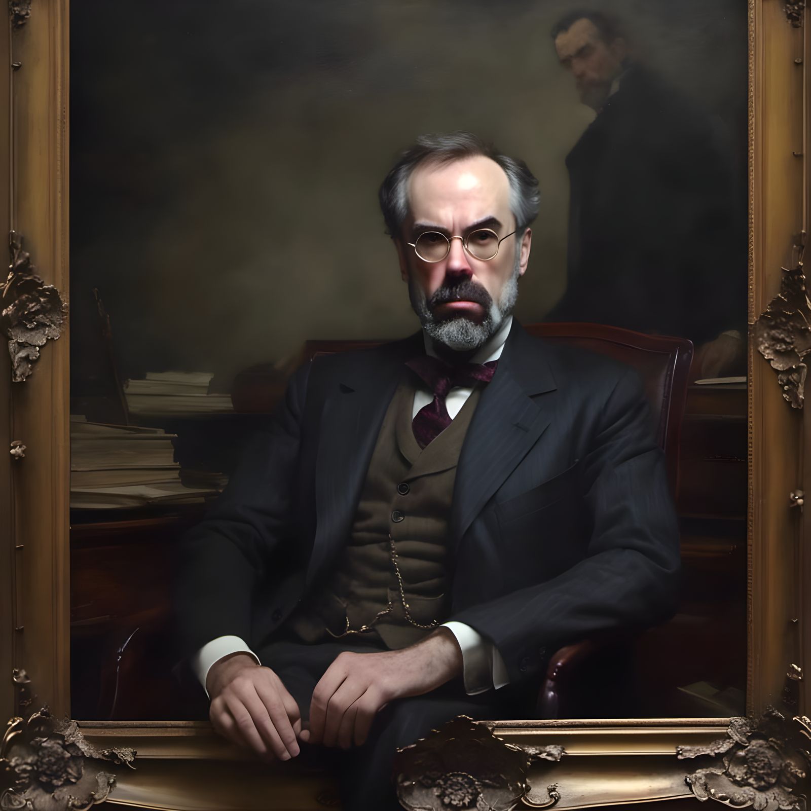 Frightening Gothic Portrait of Wealthy Man
