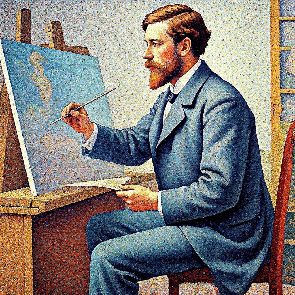 Georges Seurat Creating His Art