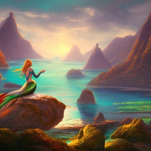 Mermaid's Lake: Fantastical Concept Art in Deep Color