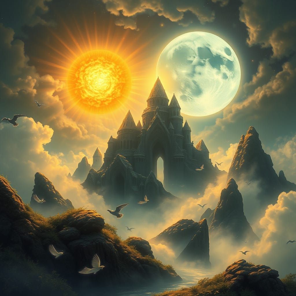 Mystical Convergence of Sun and Moon in Atlantis