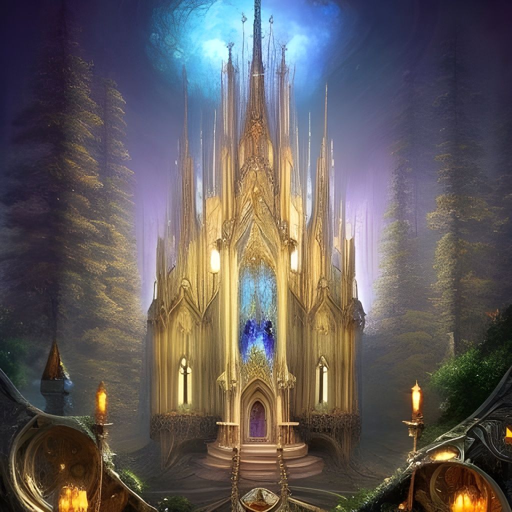 Glass Church: Art Nouveau Architecture in a Cosmic Forest