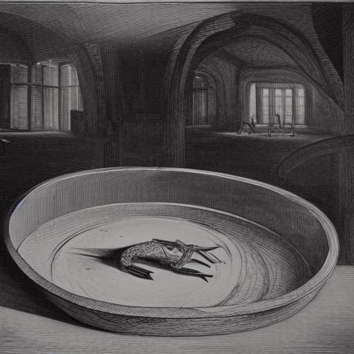 Biopunk Cells Playground: Dark Academia Mixed Media Art