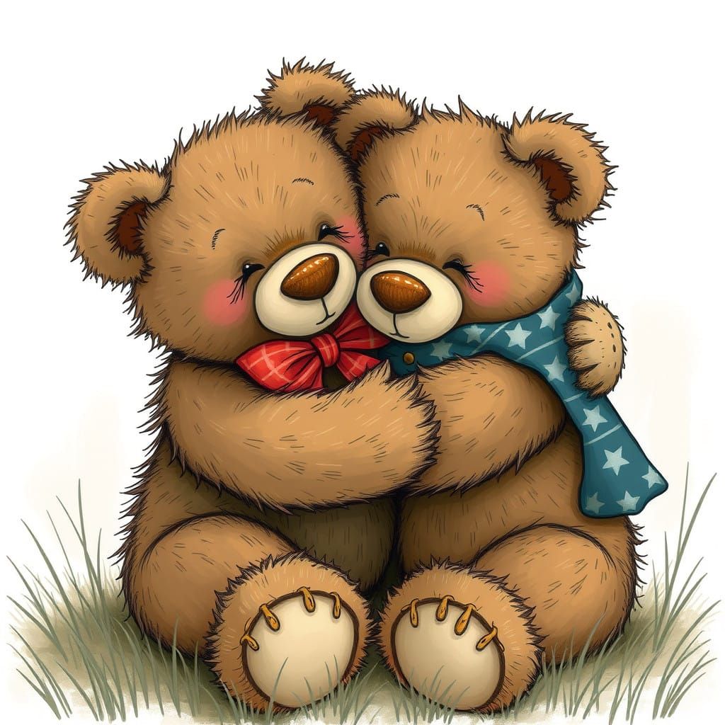 Teddy Bears Hug with Endless Love