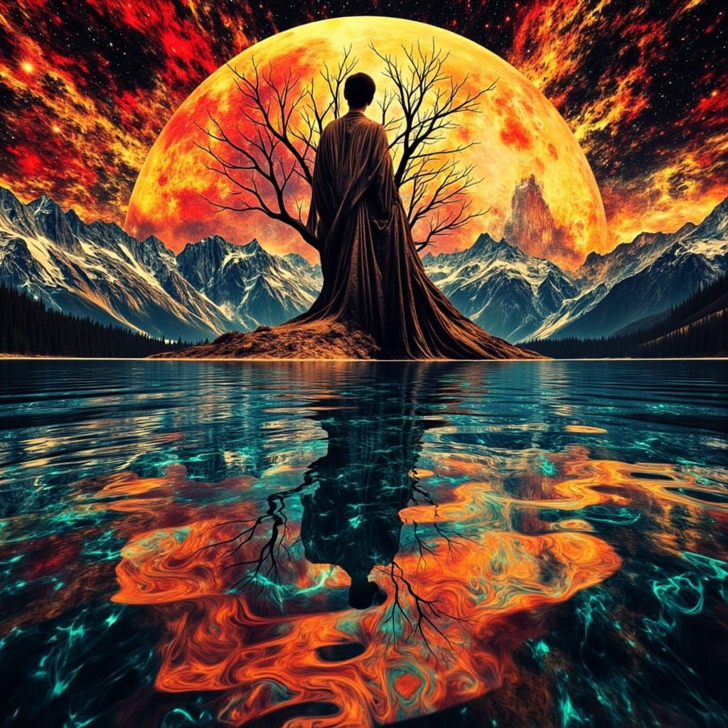 Geometric Bauhaus Pop Art in Triadic Colors