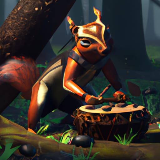 Squirrel Drumming: Detailed Matte Painting in Claymation