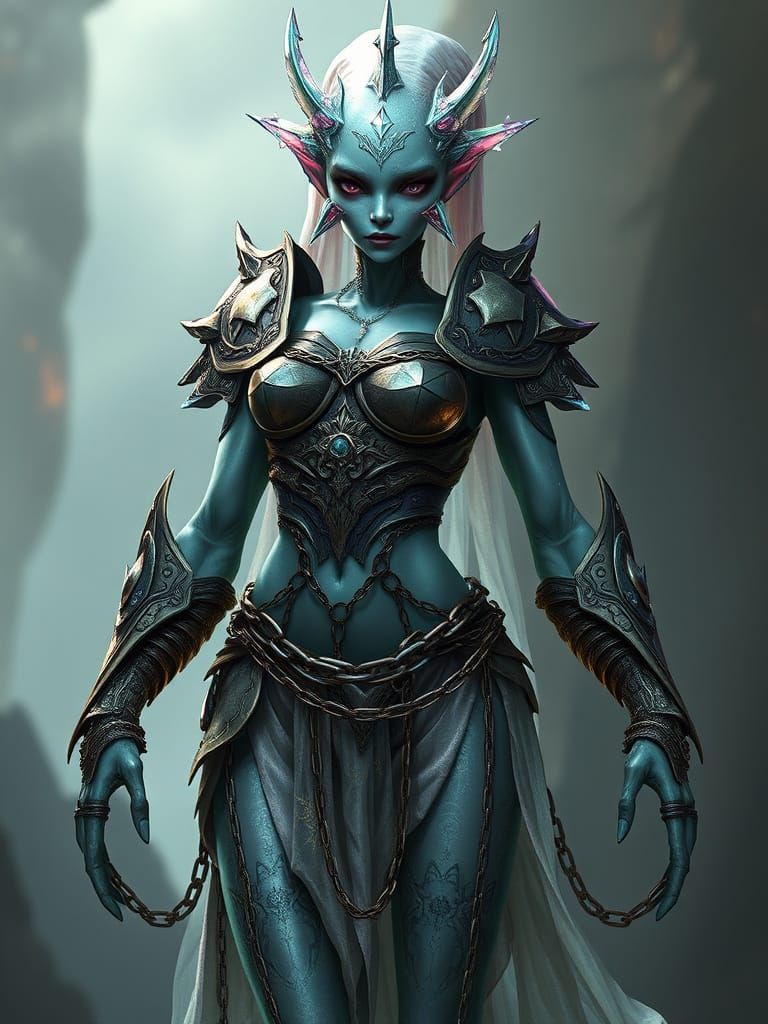 Ethereal Dark Fantasy Slime Warrior