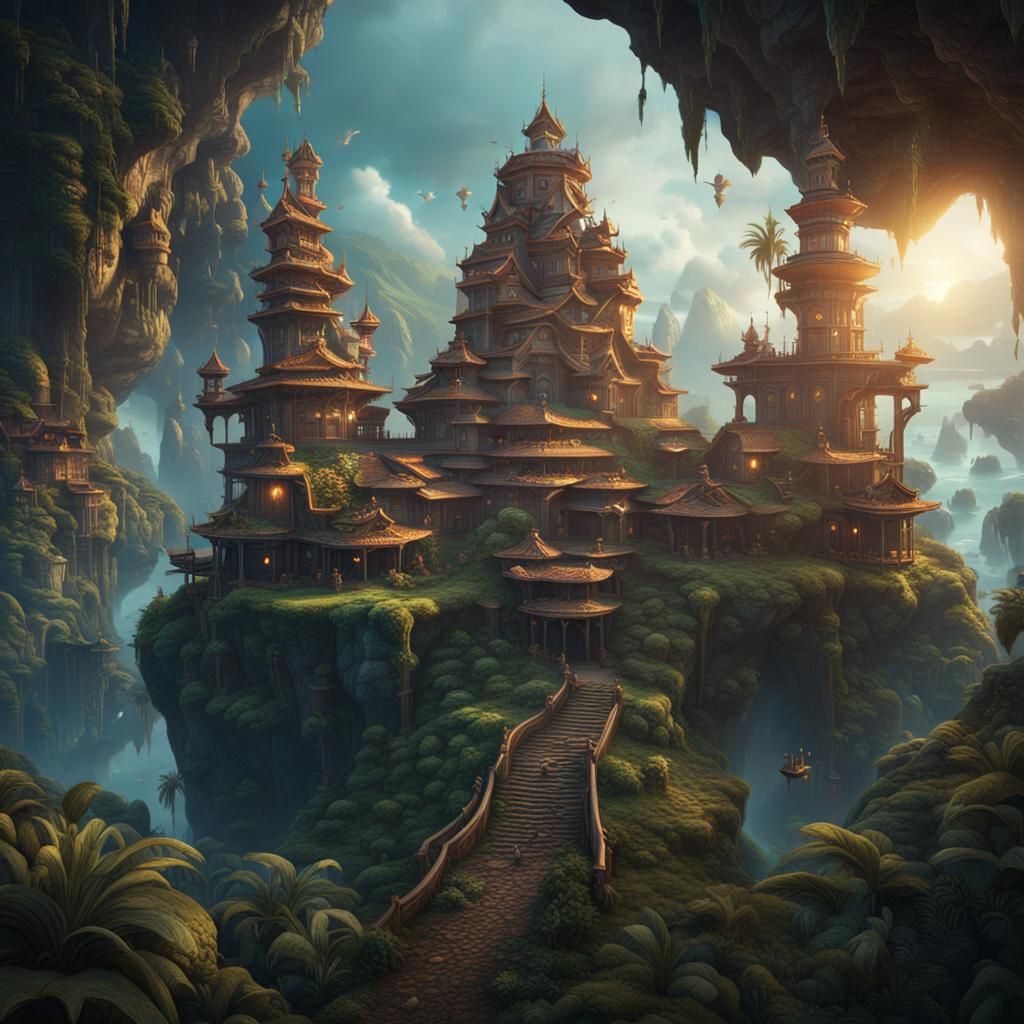 Fantastical Monkey Kingdom: Epic Digital Matte Painting