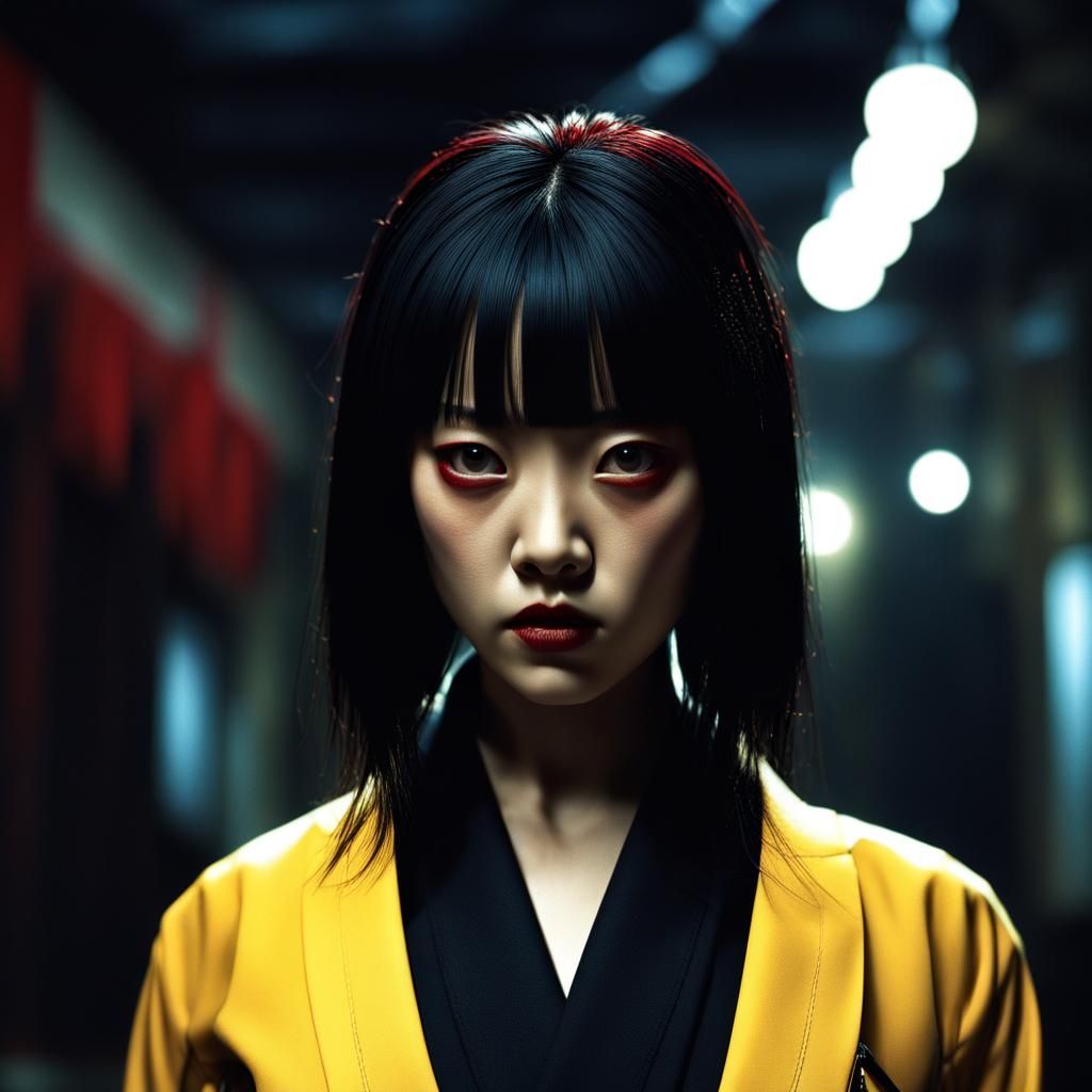 Gogo Yubari with Blood in Dark Japan