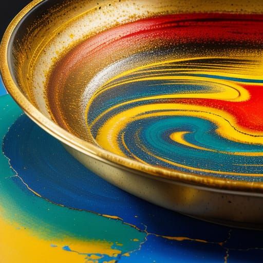 Vibrant Still Life in a Dreamlike Landscape