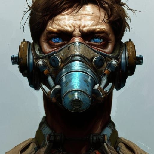 Fallout Super Mutant Portrait in Detailed Concept Art