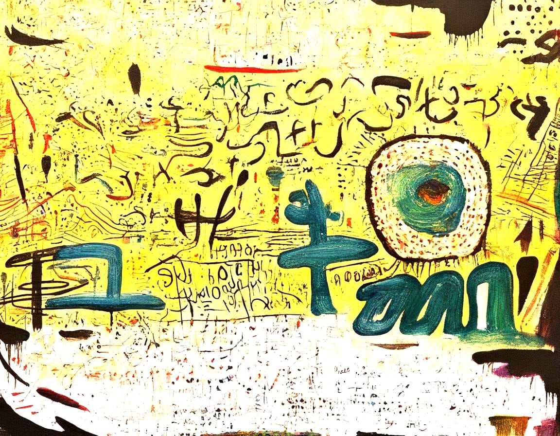 Abstract Calligraphy Inspired by Outsider Art