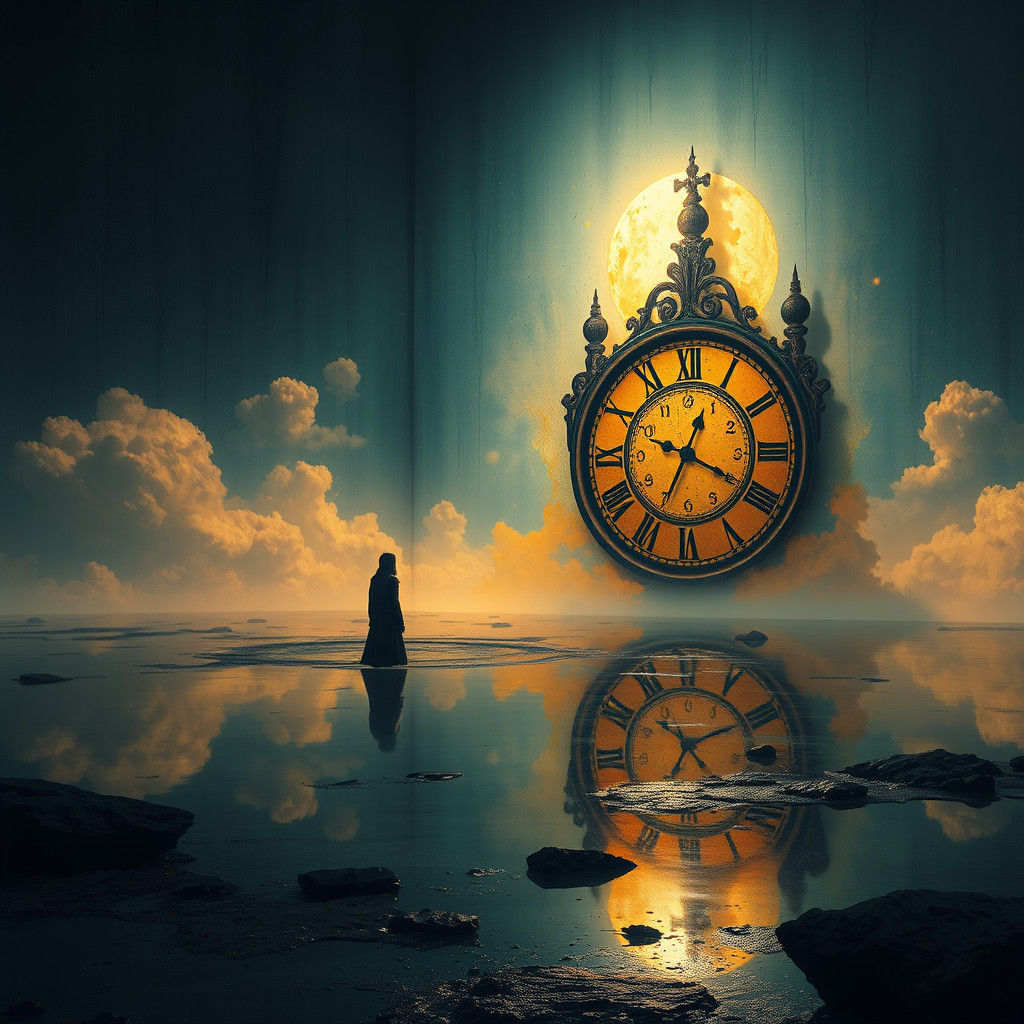 Shadow Reflection in Void: Detailed Matte Painting