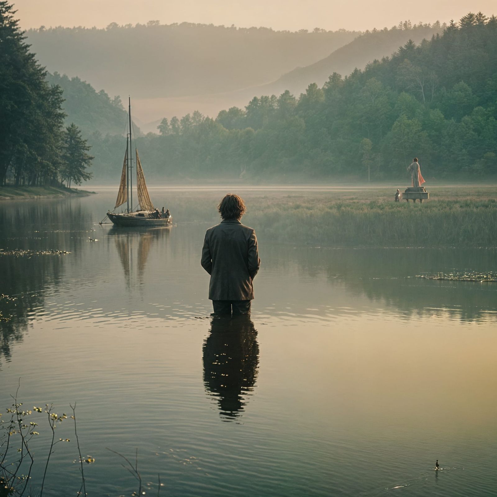 Dramatic Film Still of Syd Barrett