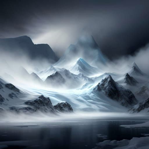 Dramatic Avalanche Mountain Burial Scene