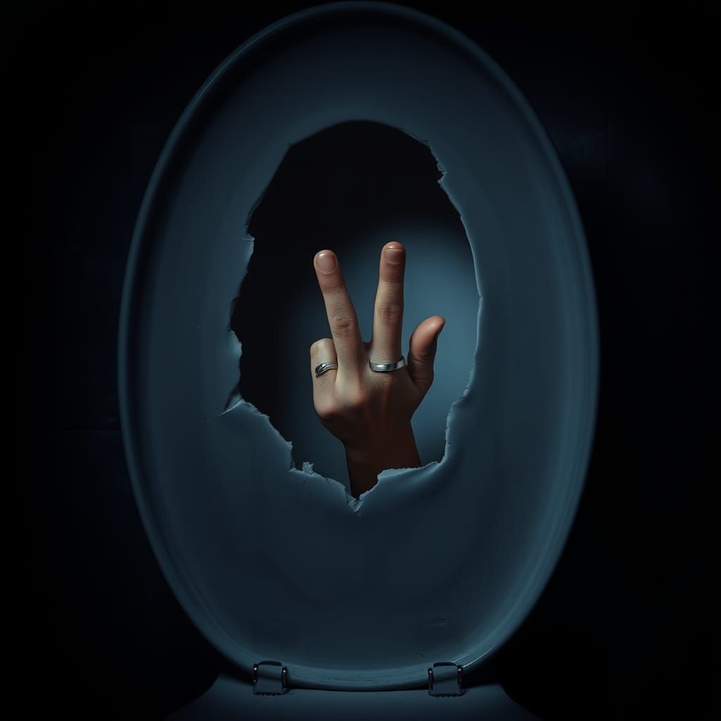 Eerie Finger Beckons Through Hole in Wall