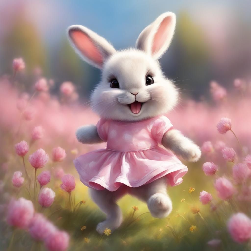 Cute dancing bunny
