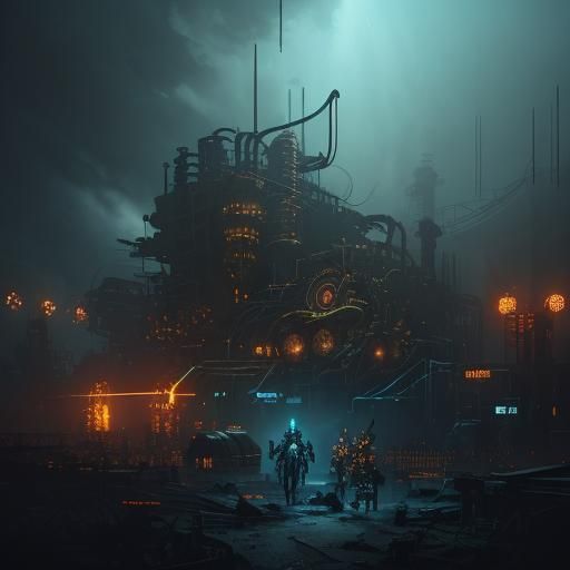 Cyberpunk Prayer Meeting in Steam-Powered Underground