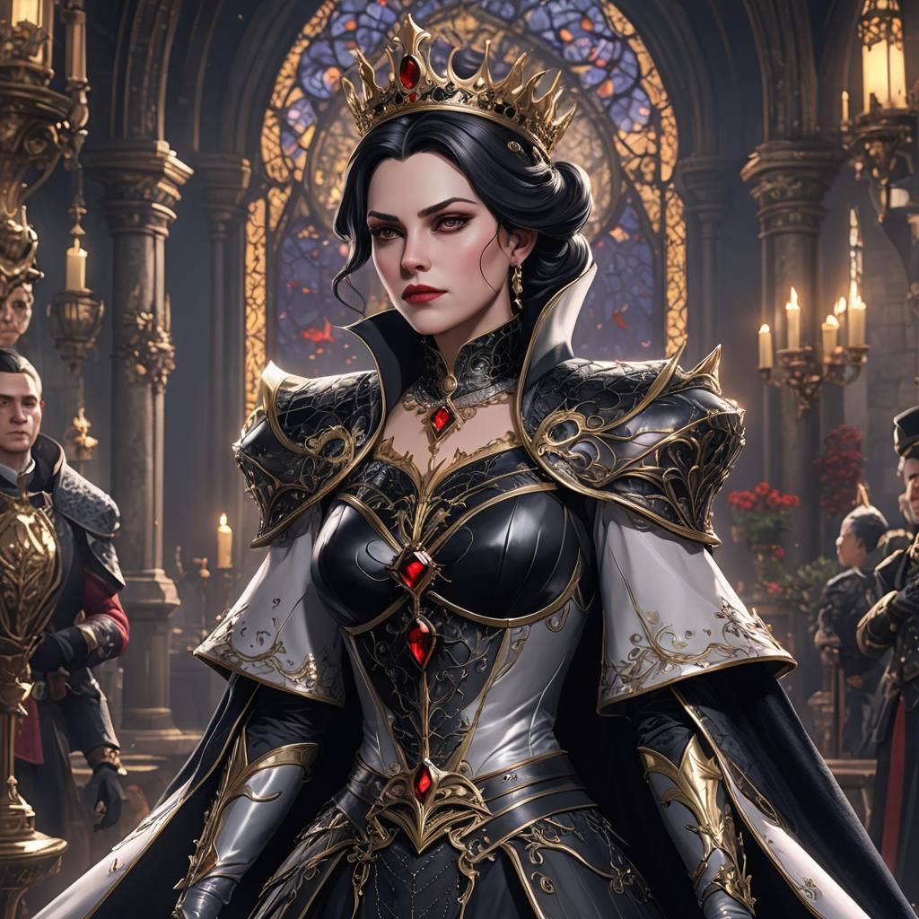 Anime Style Portrait: The Evil Queen Before Evil