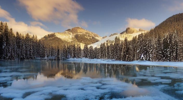 Snow-covered mountain