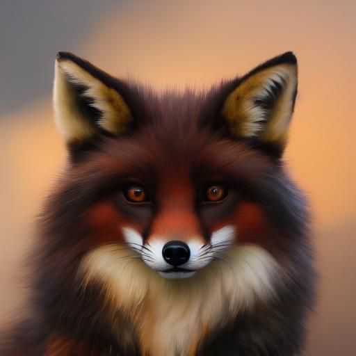 Furry Chibi Fox Aristocrat Portrait, Detailed Digital Art