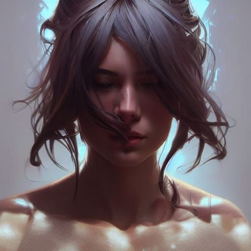 Detailed Portrait in Art Nouveau Style, 8K