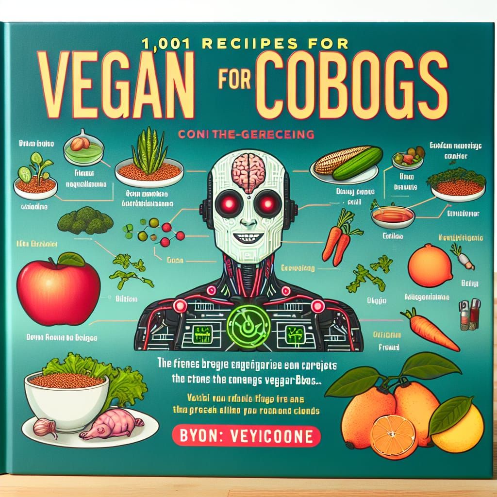 Vegan Cyborg Recipe Book Cover Art