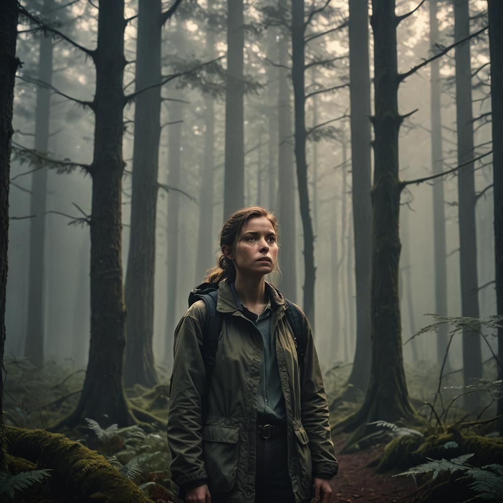 Misty Forest Portrait in Cinematic Style