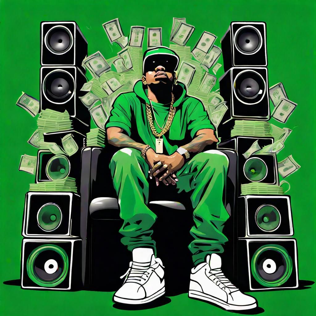 Hip Hop Gangster on Stereo Throne by Adam Hughes