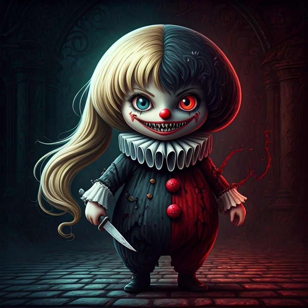 Two-Headed Fantasy Creature Walks to the Moon