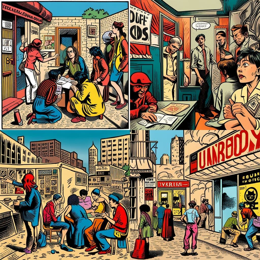 Underground Comix Inspired AI Art