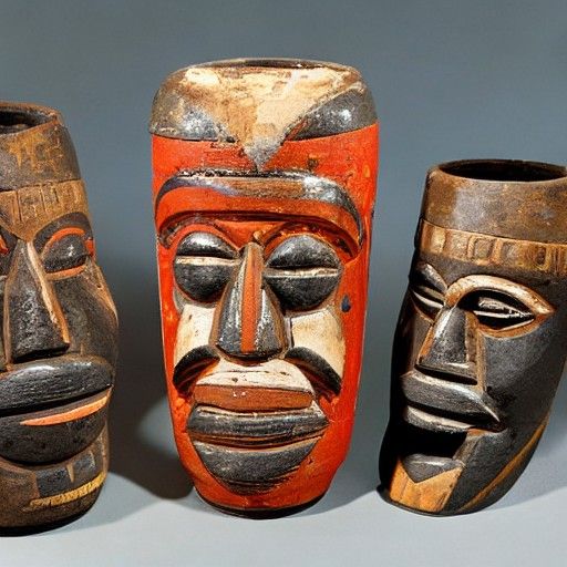 Ancient Papua New Guinea Tiki Mugs