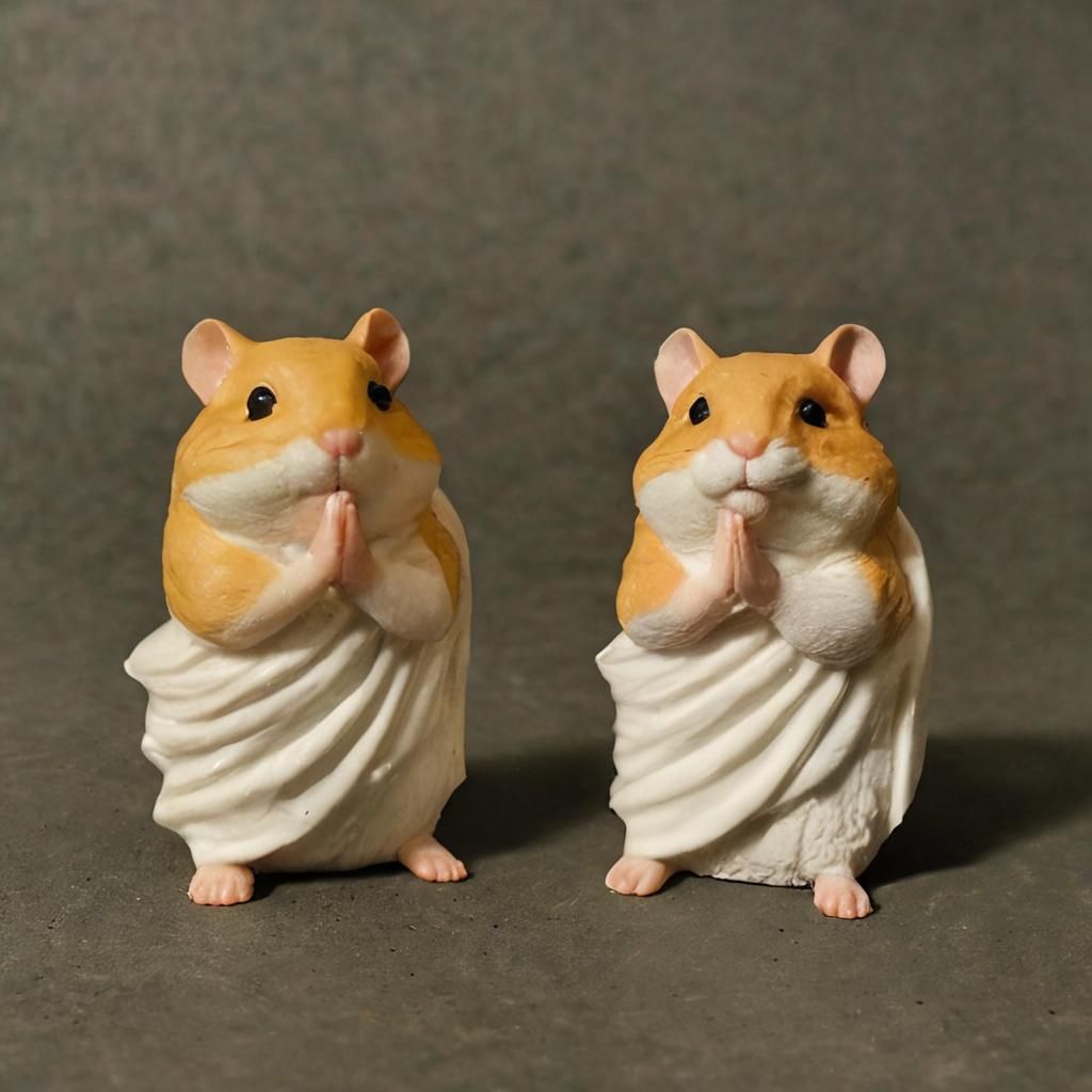 two hamsters monks