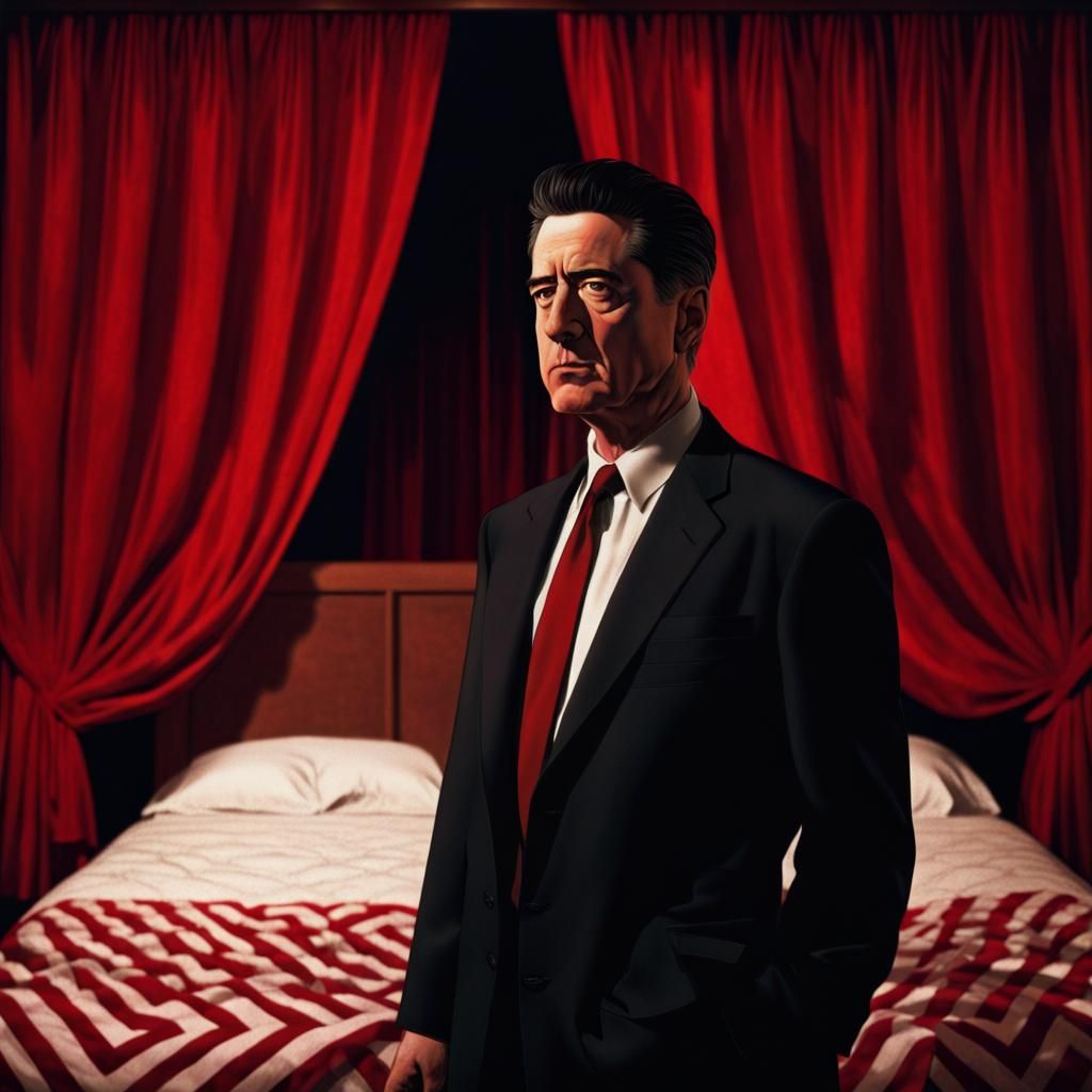 Agent Cooper in Red Room: Lynch Film Style