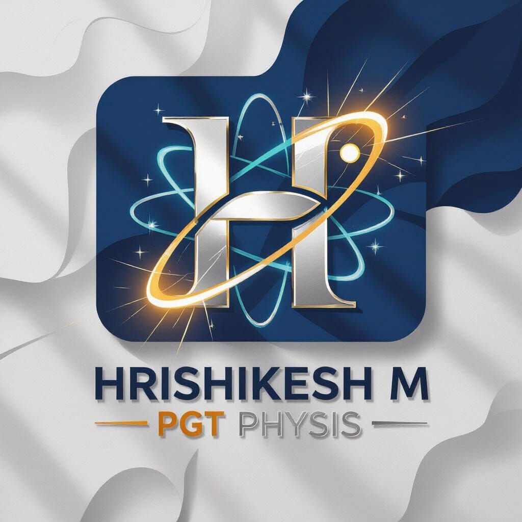HRISHIKESH M | PGT Physics Logo - Modern & Vibrant