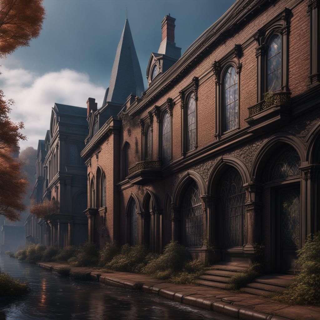 Gothic Alexandria Virginia in Detailed Matte Painting