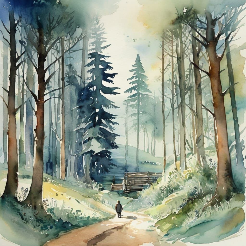 Eliot's Melancholy Watercolour Landscape