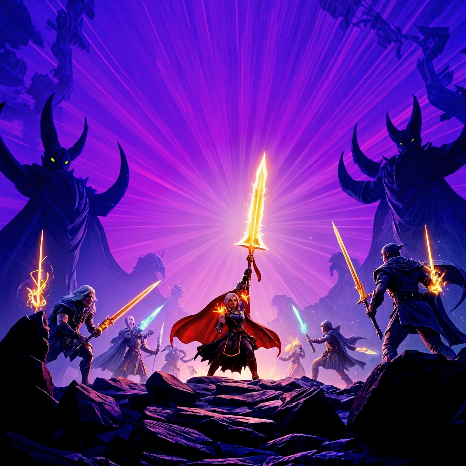 Pixelated Fantasy RPG Boss Battle in 3D