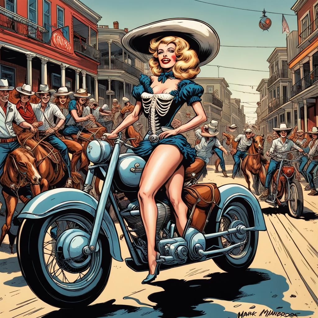 1950s Pinup Skeletons in New Orleans Parade