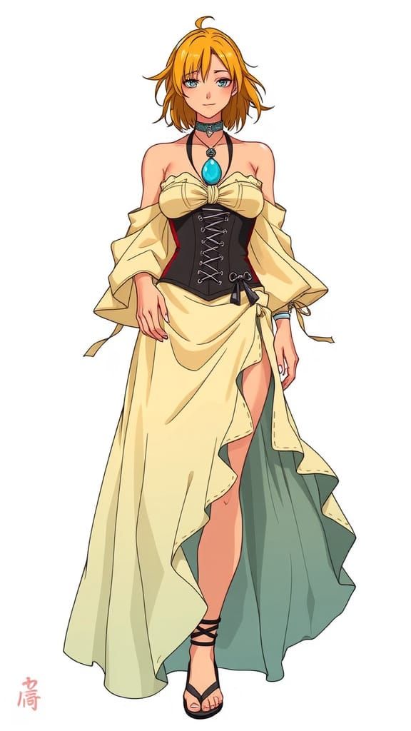 Elegant Pirate Goddess in Vibrant Colors