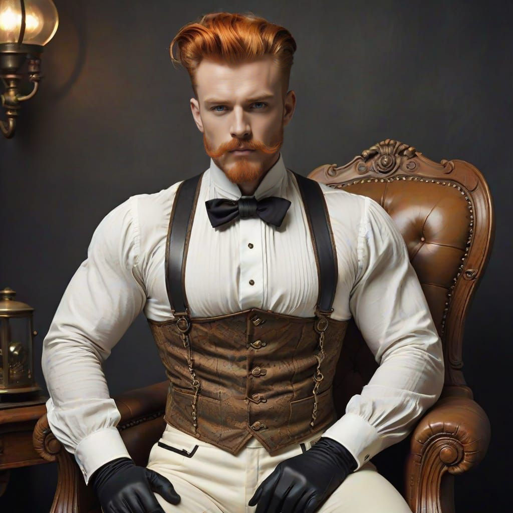 Steampunk Gentleman in Edwardian Attire