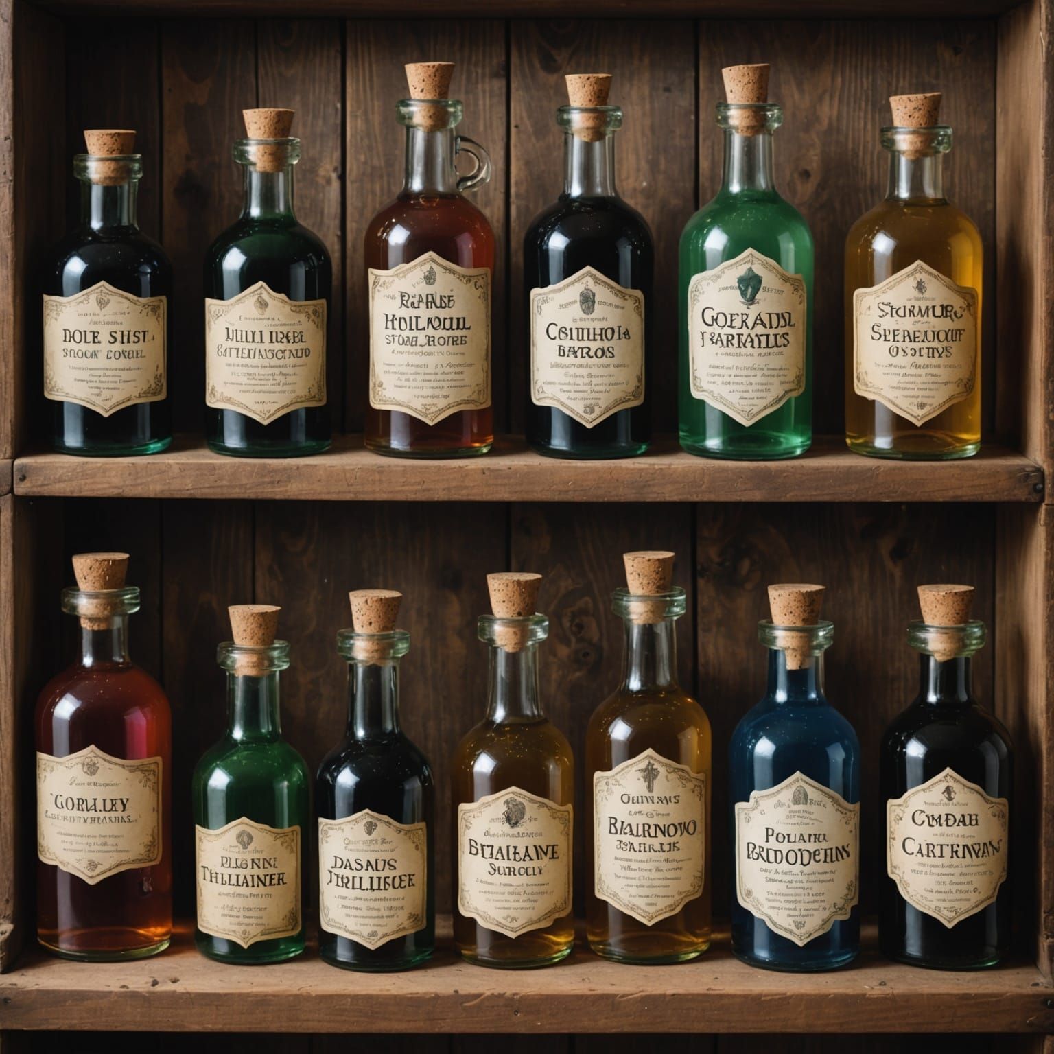 Sarcastic Magical Potions with Absurd Labels