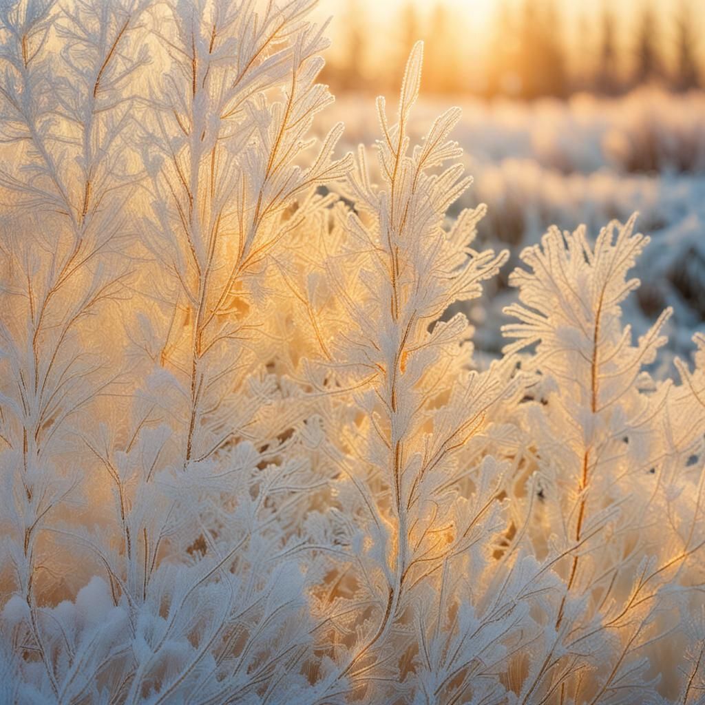 Frosted Windowpane in Impressionistic Style